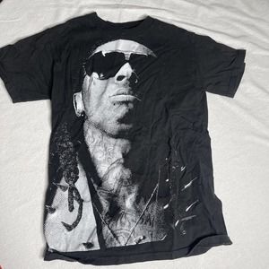 L'il Wayne Graphic Shirt Black Men sz S Small Rapper R&B pop